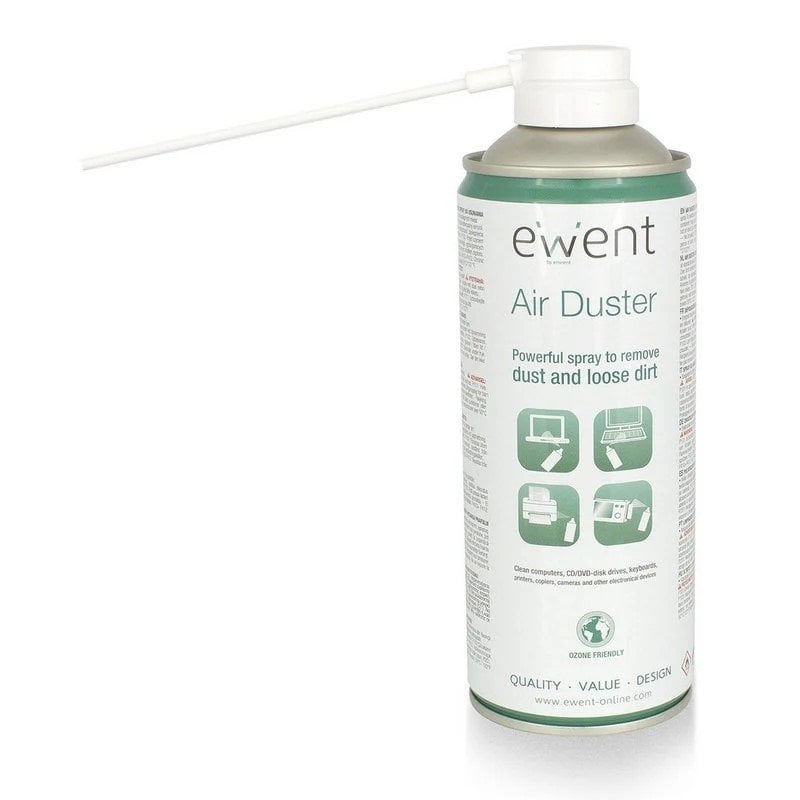 Ewent Spray de Aire Comprimido 400Ml + Ayuda en remoto para la limpieza de tu equipo