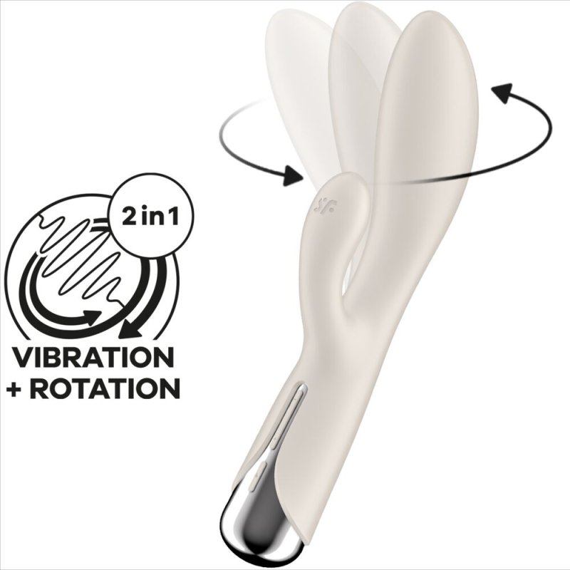 Satisfyer Spinning Rabbit 1 Stimulation Clitor et Point G Blanc