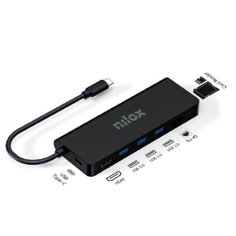 Image of Nilox NXDSUSBC04 Docking Station USB-C Nero