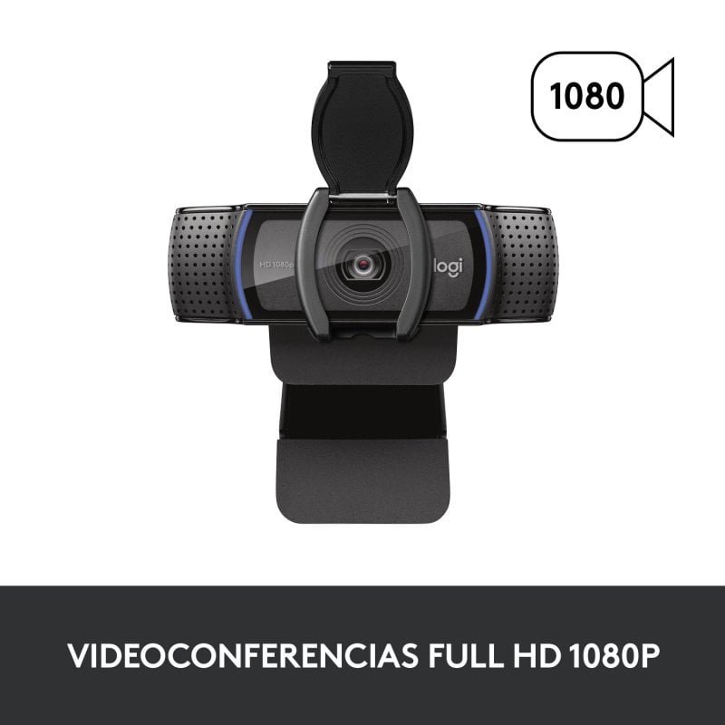 Logitech C920s Pro Webcam Full HD con Corrección de Iluminación