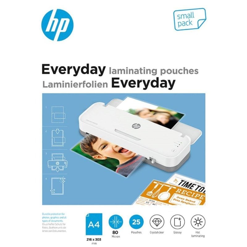 Image of Pellicola di laminazione Hewlett Packard HP Everyday A4, confezione da 25