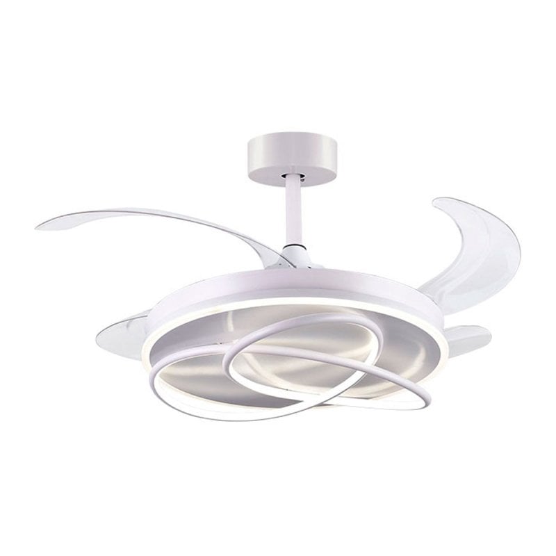 Image of Ventilatore da soffitto Bel Air Atlas con luce e controllo 80 W 108 cm 4 pale retrattili Bianco