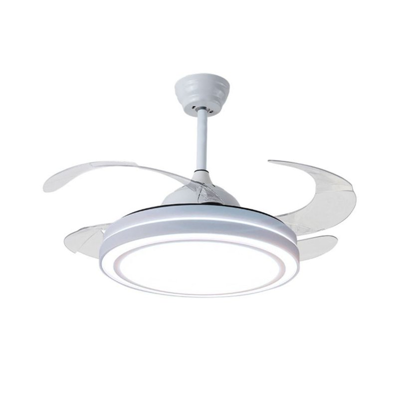 Ventilador de teto Bel Air Quebec com luz e controle remoto 72W 108cm 4 lâminas retráteis branco