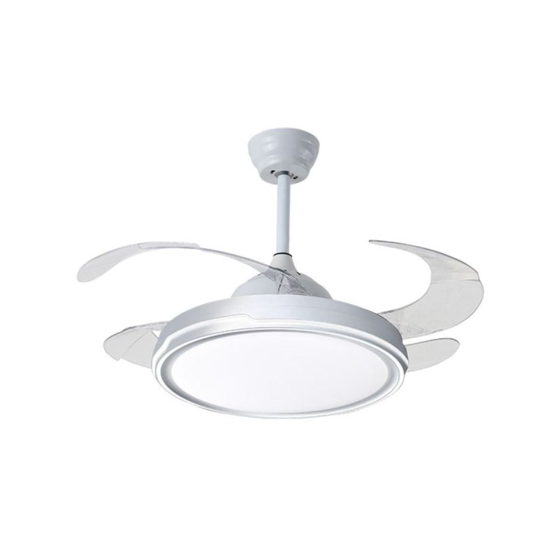 Bel Air Toronto Ventoinha de Teto com Luz e Comando Remoto 72W 108cm 4 Pás Retráteis Branca