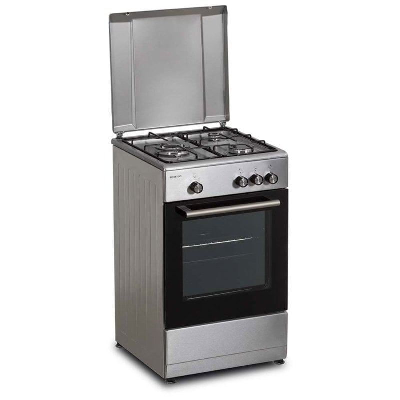 Image of Cucina A Gas Con Forno Infiniton Cc57tac 43l 3 Fuochi Acciaio Inox 49 Cm cod079