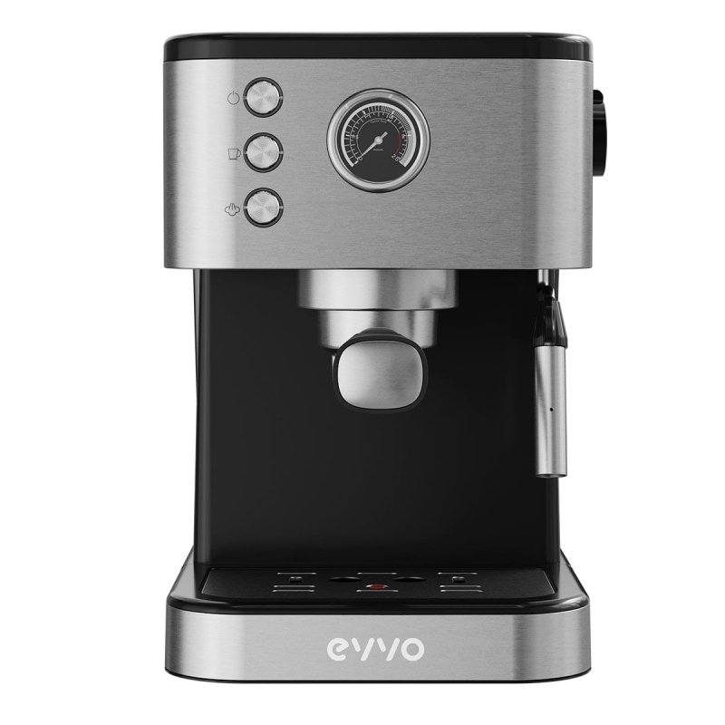 Image of Caffettiera Espresso Evvo Intensa 10 con manometro 20 Bar in acciaio inox