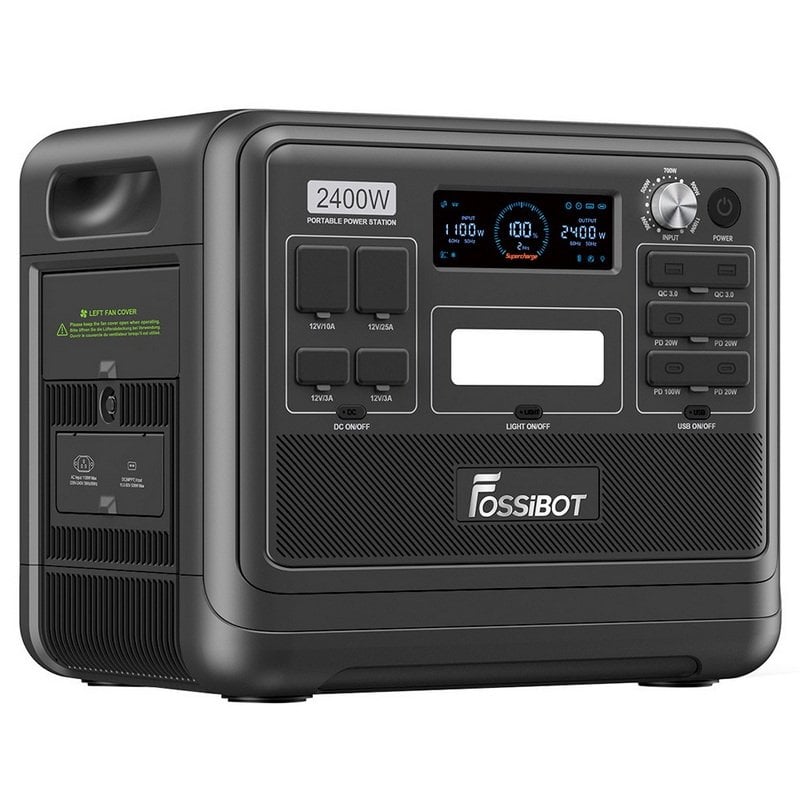 Central Elétrica Portátil Fossibot F2400 2048Wh 2400W Preto