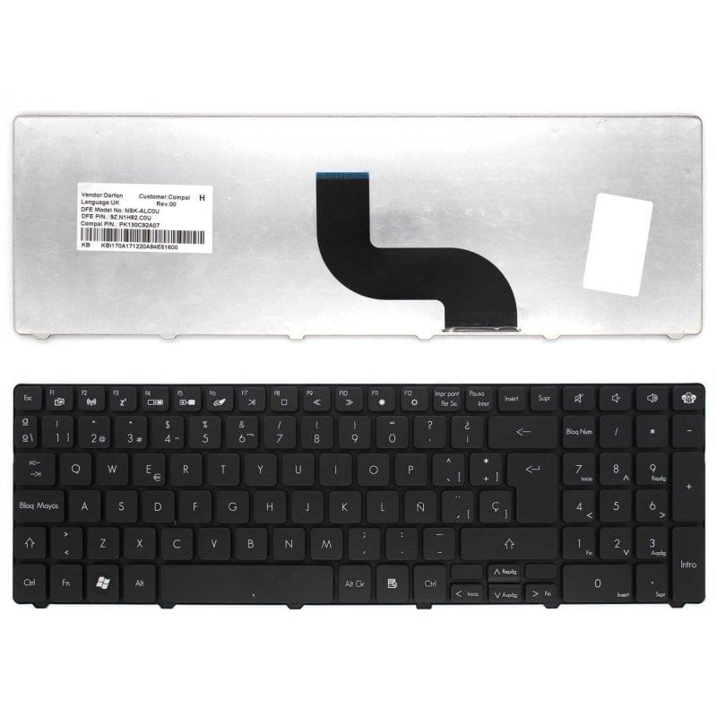 Image of Tastiera portatile Packard Bell Easynote Tk85 Tk11 Tm85 Tm86 Tm87 Tm89 Tm81 Te11bz V104730dk2