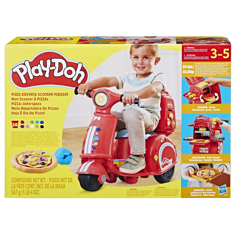 Hasbro Original - Play-doh - Play-doh, Motocicleta de Entrega de Pizza - Brinquedo Criativo