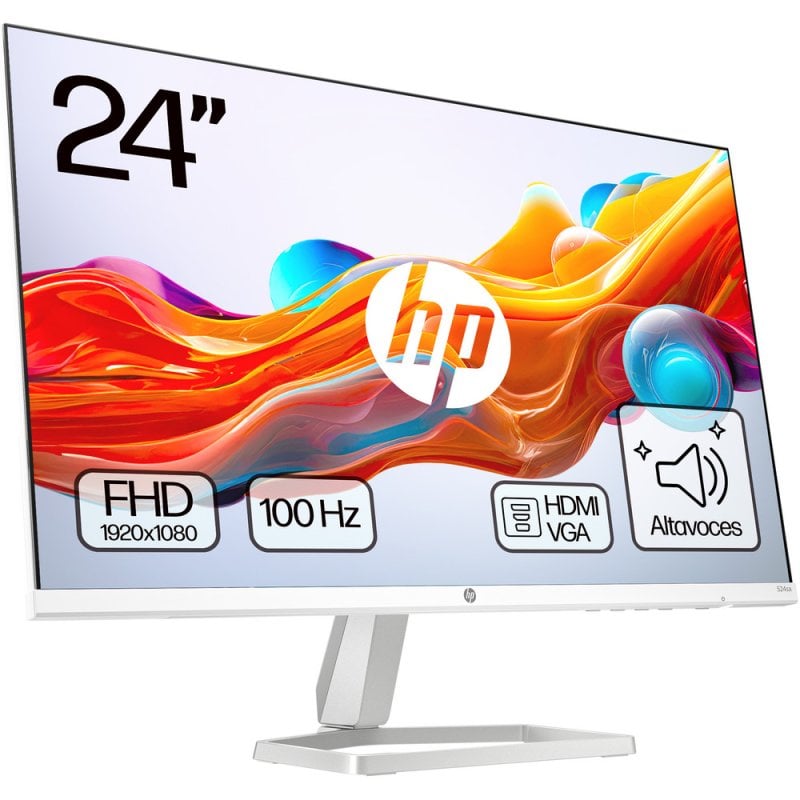 Image of HP Series 5 23.8 inch FHD Monitor with Speakers - 524sa Monitor PC 60,5 cm (23.8") 1920 x 1080 Pixel Full HD LCD Argento