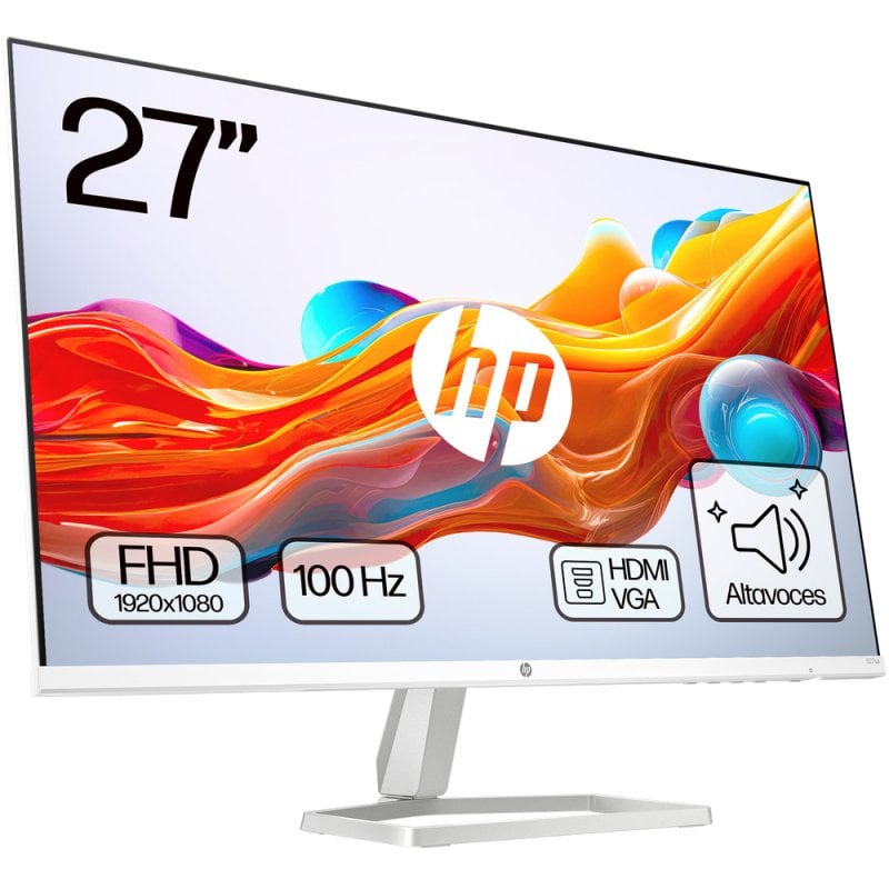 Image of HP Series 5 27 inch FHD Monitor with Speakers - 527sa Monitor PC 68,6 cm (27") 1920 x 1080 Pixel Full HD LCD Argento