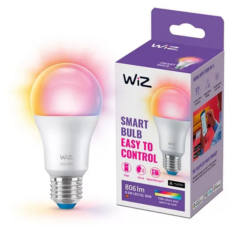 Image of Lampadina LED WIZ Smart WiFi 8,5W E27 A60 RGB