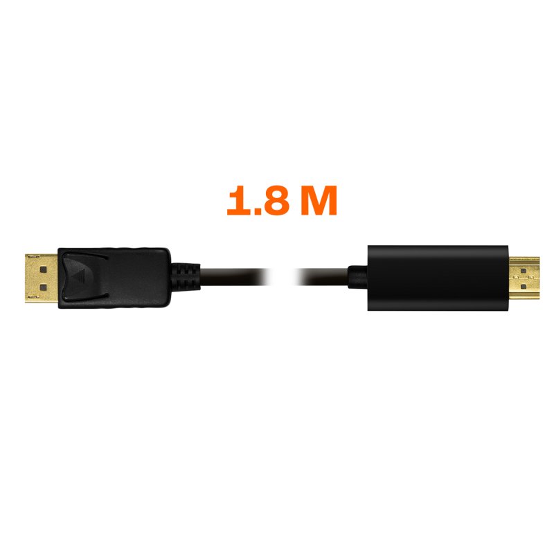 Câble DisplayPort Vers DisplayPort 1,5 M - Connecteurs Plaqués Or - Full HD 1080p, 1920x1200 - Noir - 6