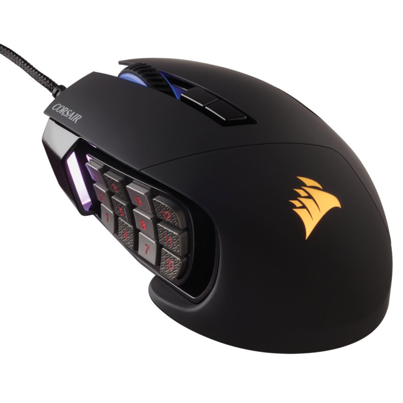 Image of Corsair Scimitar PRO RGB Mouse ottico da gioco MOBA/MMO 16000DPI Nero