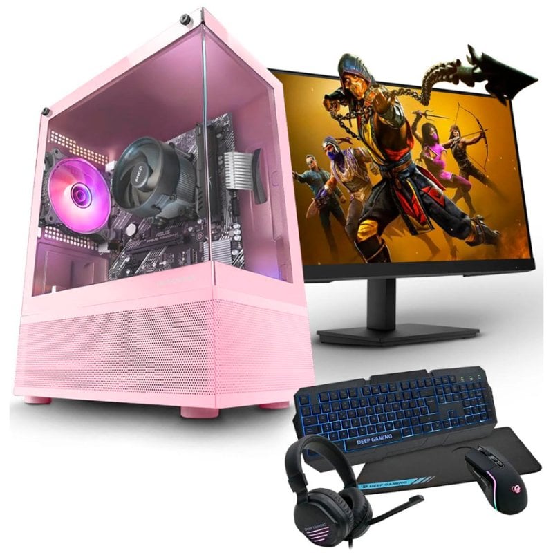 Image of PC Racing Gaming Amd Ryzen 7 8700G/16GB/1TB SSD + monitor FullHD da 24" + combo gaming