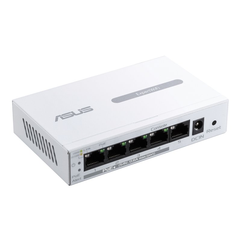 ASUS ExpertWiFi EBP15 Switch Gestionado 5 Puertos Gigabit Ethernet PoE Blanco