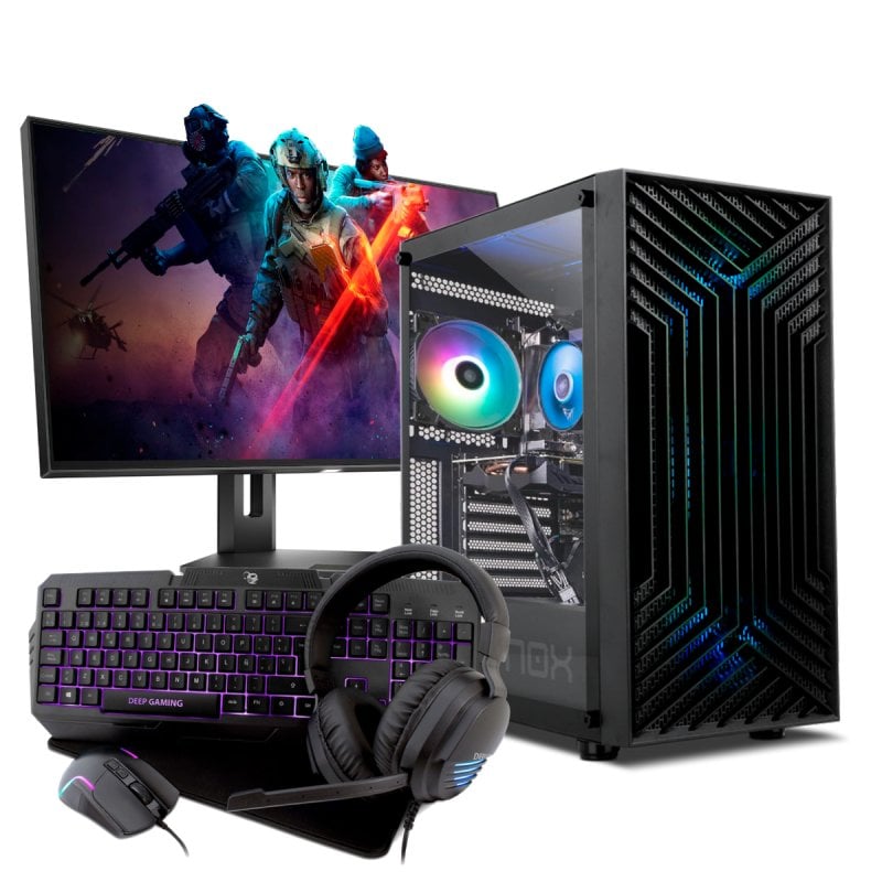 Image of PC da gioco e corsa AMD Ryzen 7 8700G/16GB/512GB SSD + monitor FullHD da 24" + combo da gioco