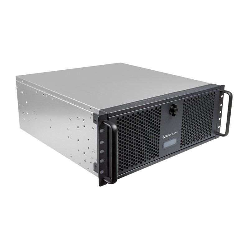 Caja para rack UNYKAch UK4339H 4U 19" ATX USB-C negra y plata