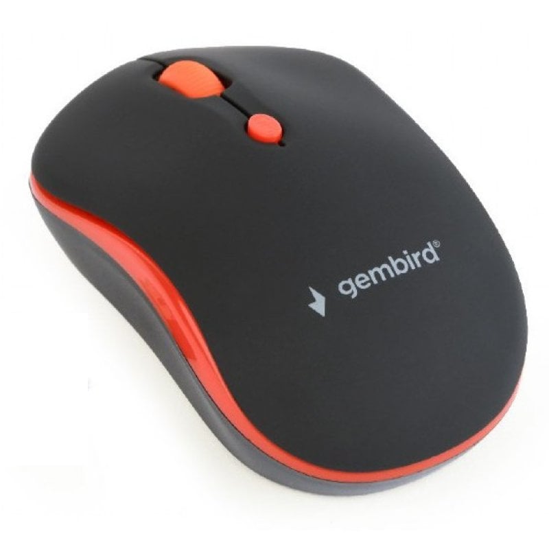 Image of Mouse ottico wireless Gembird, nero/rosso