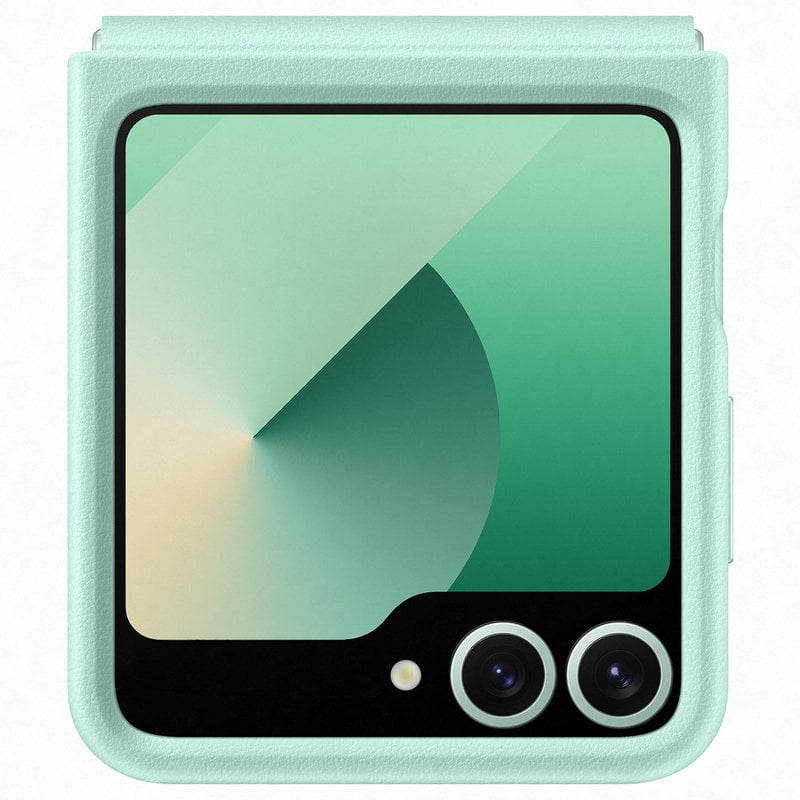 Image of Custodia in pelle vegana Samsung Flap Eco-Leather Verde menta per Galaxy Z Flip6