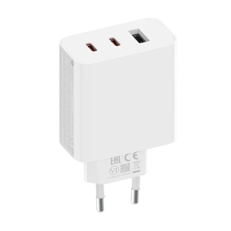 Xiaomi 2C1A Gan Cargador de Pared 67W 3.25A 1xUSB 2xUSB-C Blanco