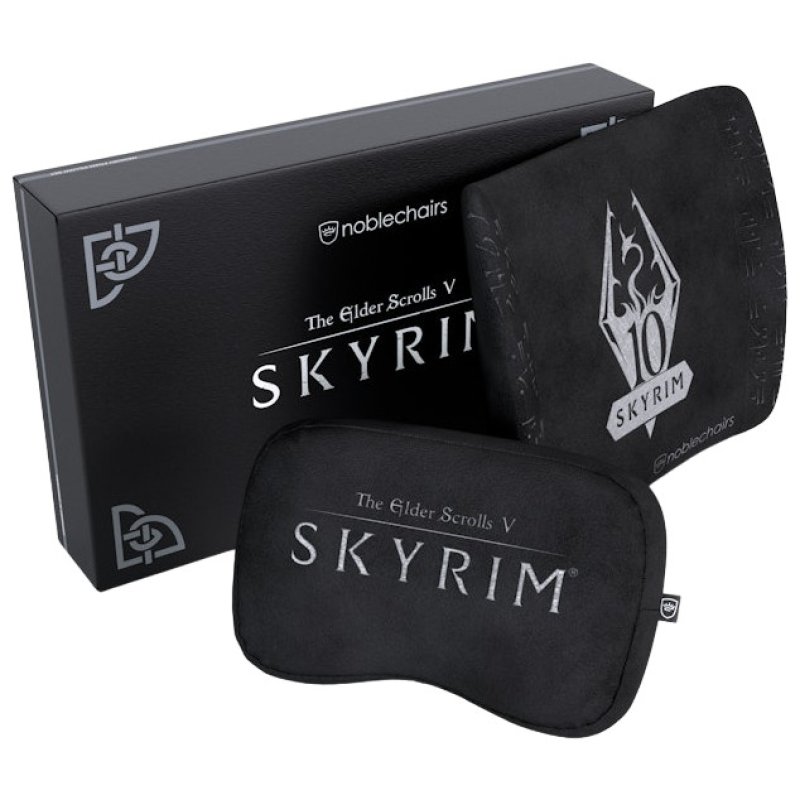 Image of noblechairs Skyrim Cuscino cervicale/Cuscino lombare Nero 2 pz.