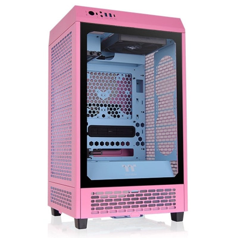 Image of Thermaltake The Tower 200 Bubble Rosa Miniitx 2xusb 3.0 Box senza sorgente rosa