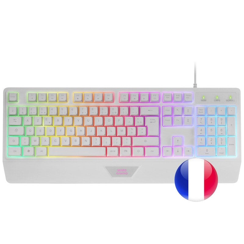 Combo Gaming Mars Gaming MCP124 – Clavier Ergonomique H-Mech, Souris RGB - vue 8