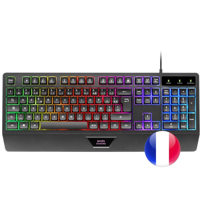 Combo Gaming Mars Gaming MCP124 – Clavier Ergonomique H-Mech, Souris RGB - vue 3