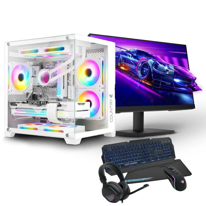 Image of PC Racing Pack Gaming Top Intel Core i7-12700F/32GB/1TB SSD/RTX 4060 Ti + monitor FullHD da 24" + combo gaming