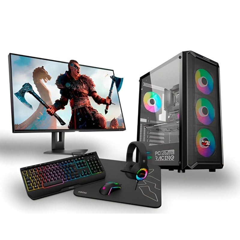 Image of PC Racing Pack Gaming Top Intel Core i7-12700F/32GB/1TB SSD/RX 7600 XT + monitor FullHD da 24" + combo gaming