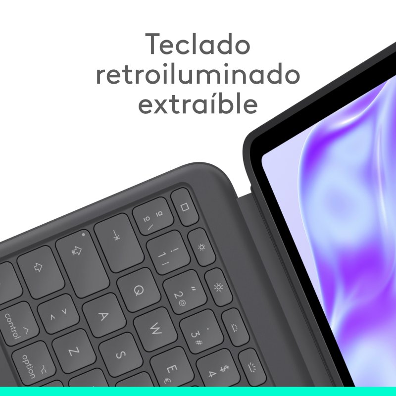 Logitech Combo Touch Funda con Teclado Español QWERTY Grafito para
