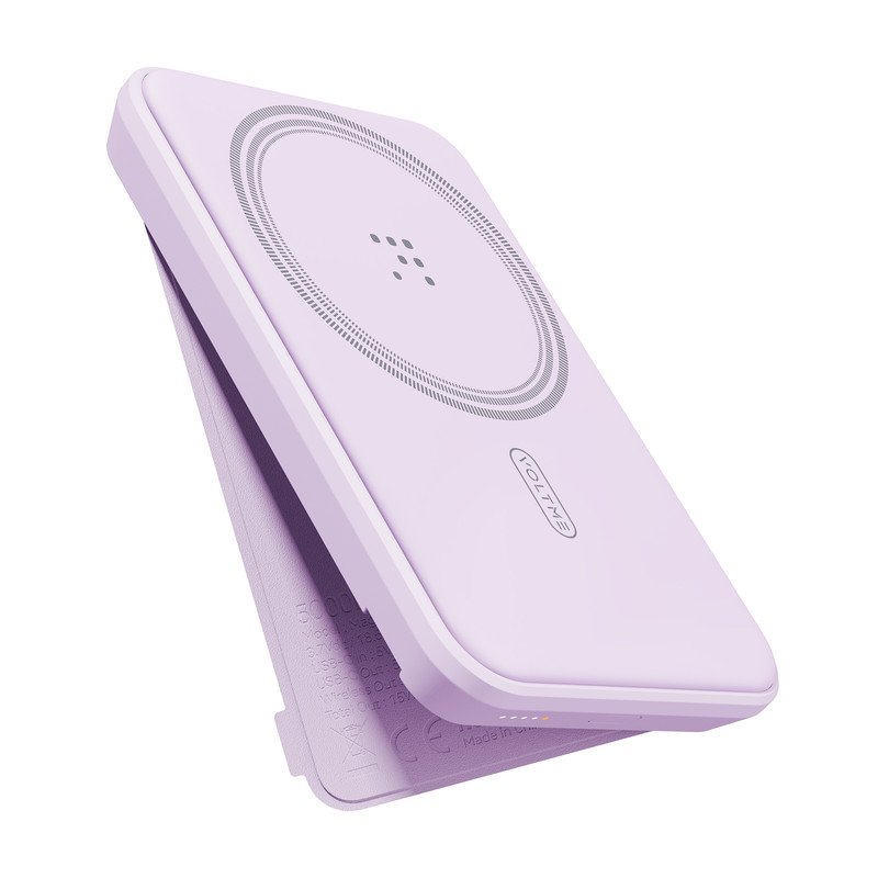 Image of Powerbank wireless pieghevole Voltme MagPak 5K 5000mAh per iPhone Viola