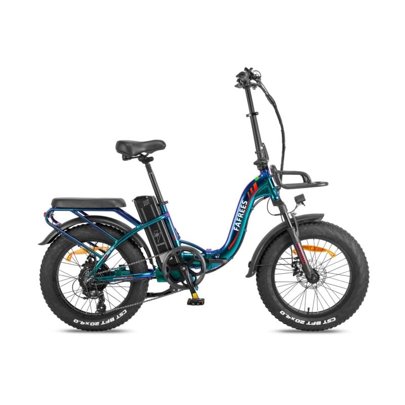 Image of Bicicletta elettrica Fafrees F20 Max Motore 22,5ah Batteria 500W 48v22,5ah Autonomia 110km Verde Viola