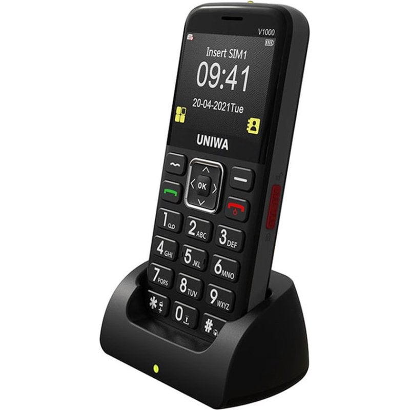 Lipa Uniwa V1000 Telefone Sénior 4G Preto