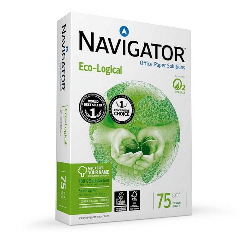 Navigator Eco-Logical Papel Blanco A4 75g/m2 Paquete de 500 Hojas