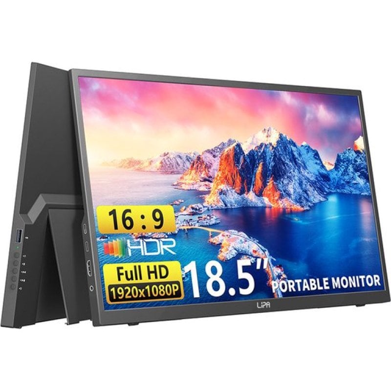 Monitor Portátil Lipa HDR-80 18,5' LED FullHD 100 Hz