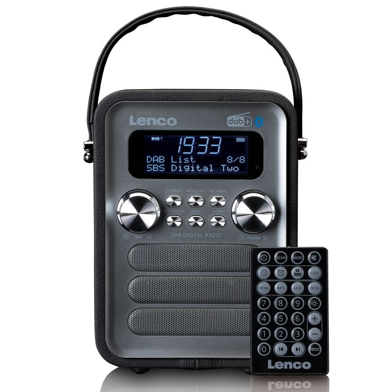 Image of Lenco Pdr-051bksi - Radio FM portatile DAB+ con Bluetooth® e ingresso Aux, batteria ricaricabile - Nero