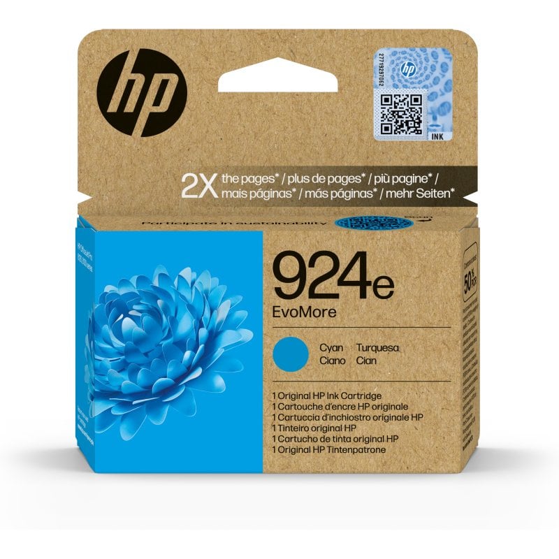 Image of Cartuccia Inkjet originale ciano HP EvoMore 924e