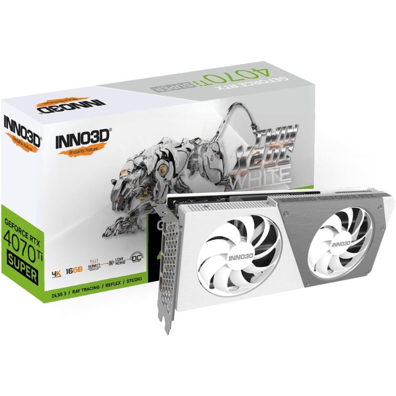 Image of Inno3D GEFORCE RTX 4070 Ti SUPER TWIN X2 OC WHITE NVIDIA 16 GB GDDR6X