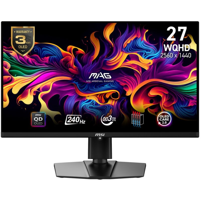 Image of MSI MAG 271QPX QD-OLED E2 26,5" QD-OLED QHD 240Hz 0,03ms HDR400