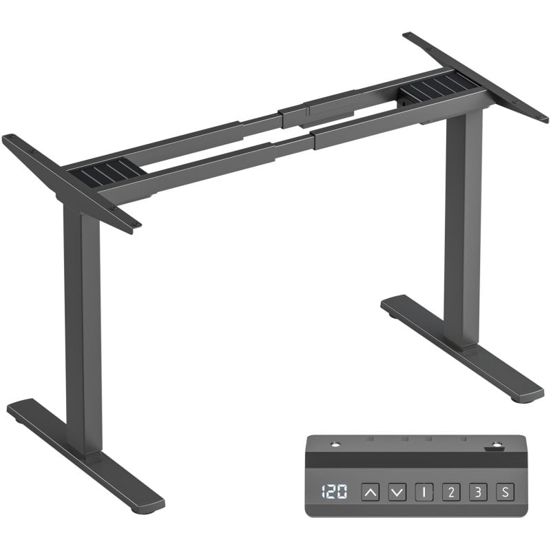 Image of Onkron CDF222E Struttura per Tavolo Scrivania Alzabile e Funzione Memory 100Kg Nero cod079