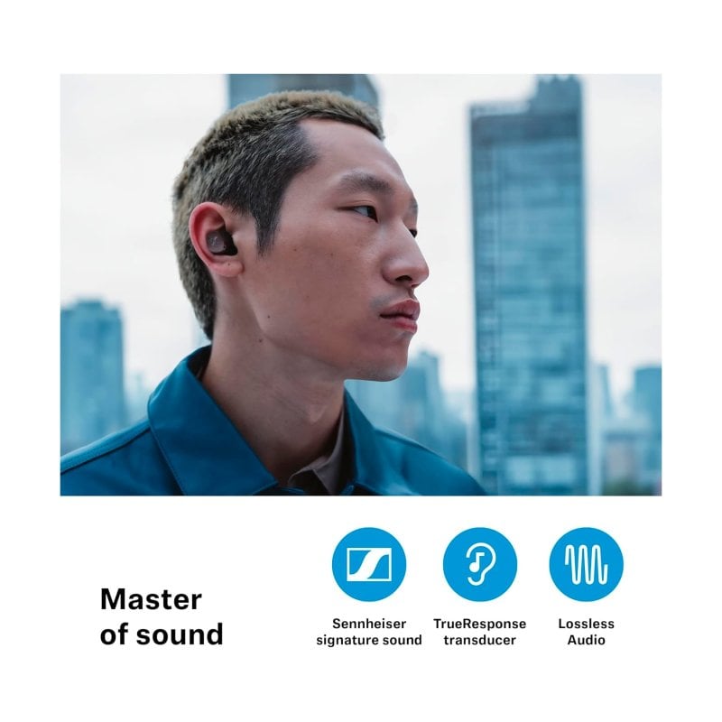 Sennheiser Momentum True Wireless 4 Casque Bluetooth à réduction de bruit Argenté clair