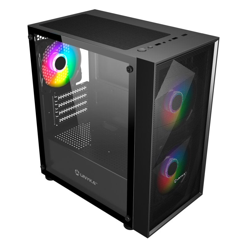 Case PC MIR B200 Micro ATX - Vetro Temperato USB 3.2 Nero Con Ventole ARGB - Foto 2