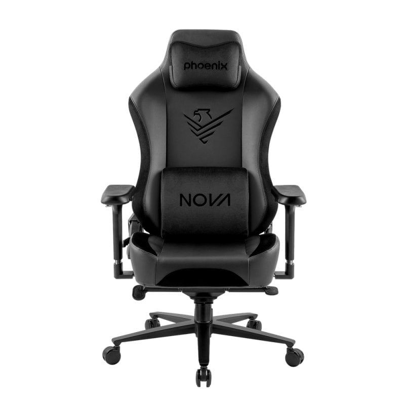 Image of Sedia da gaming Phoenix Nova in pelle nera