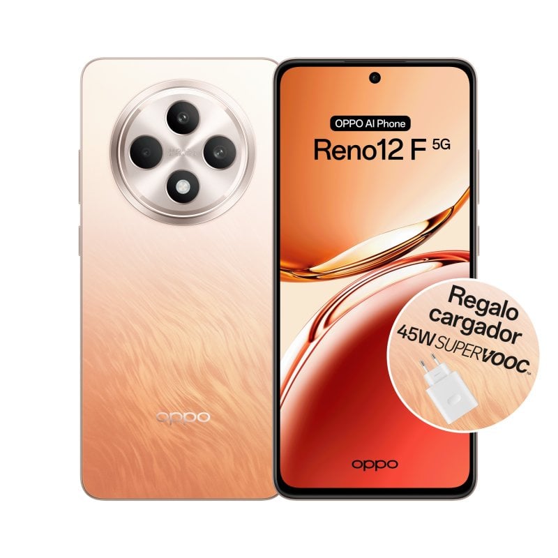 OPPO Reno12 F 5G 8/256GB Naranja Libre + Cargador 45W