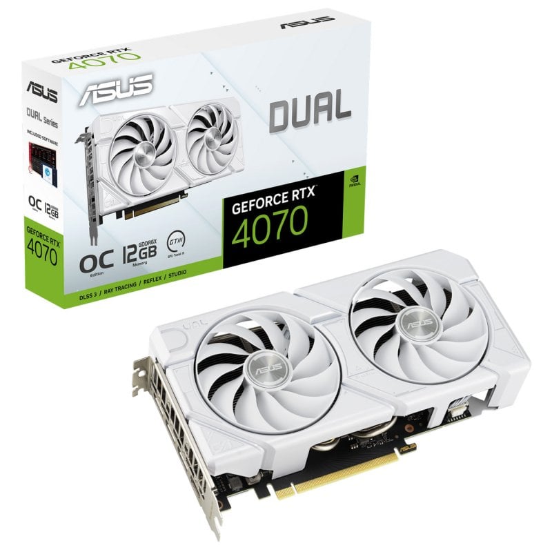 ASUS Dual GeForce RTX 4070 EVO White OC Edition 12GB GDDR6X DLSS3