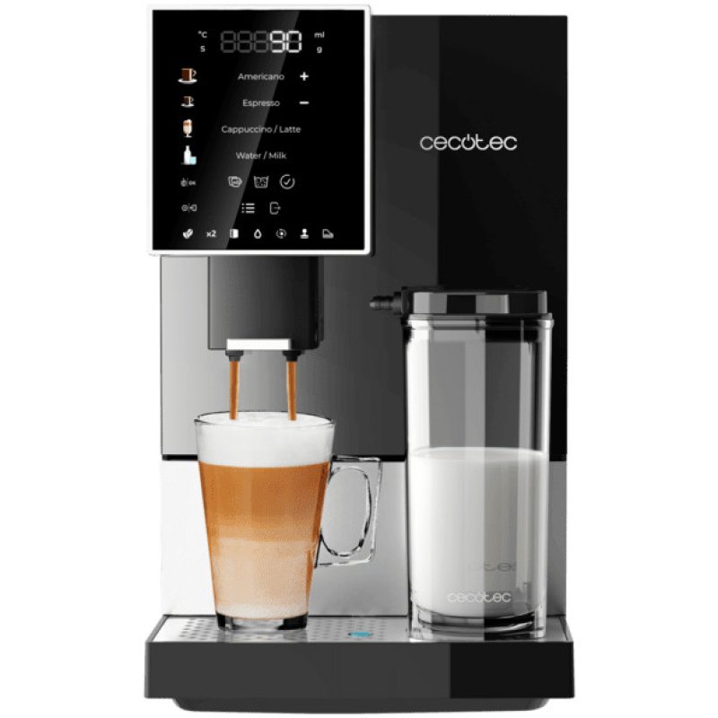 Image of Caffettiera superautomatica compatta Cecotec Cremmaet Compactccino nero argento 19 bar