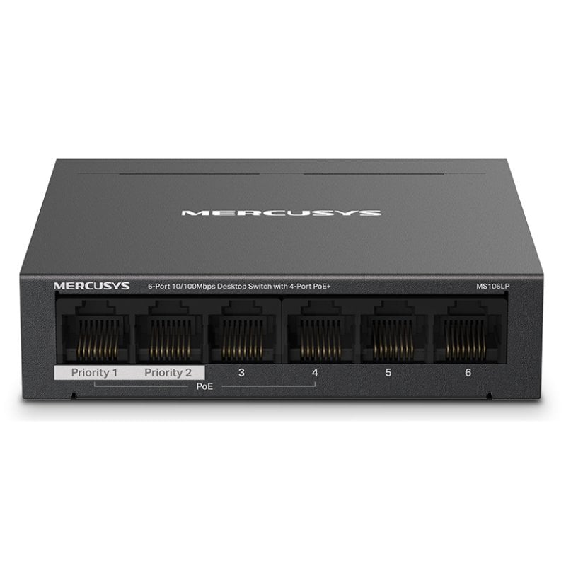 Image of Switch Mercusys Ms106lp 6 porte 10/100Mbps e 4 porte Poe