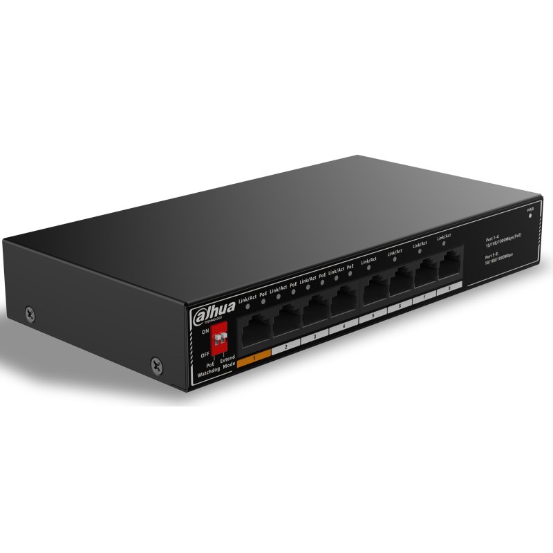 Image of Dahua Technology SG1008LP Switch PoE non gestito Gigabit a 8 porte